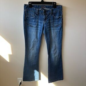 Vanity Low Rise Blue Boot Cut Jeans